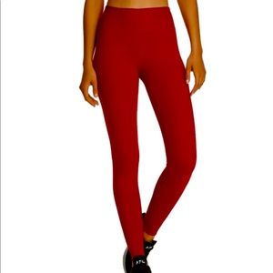 Year of Ours Ribbed Ribbed Jogger Legging deep red